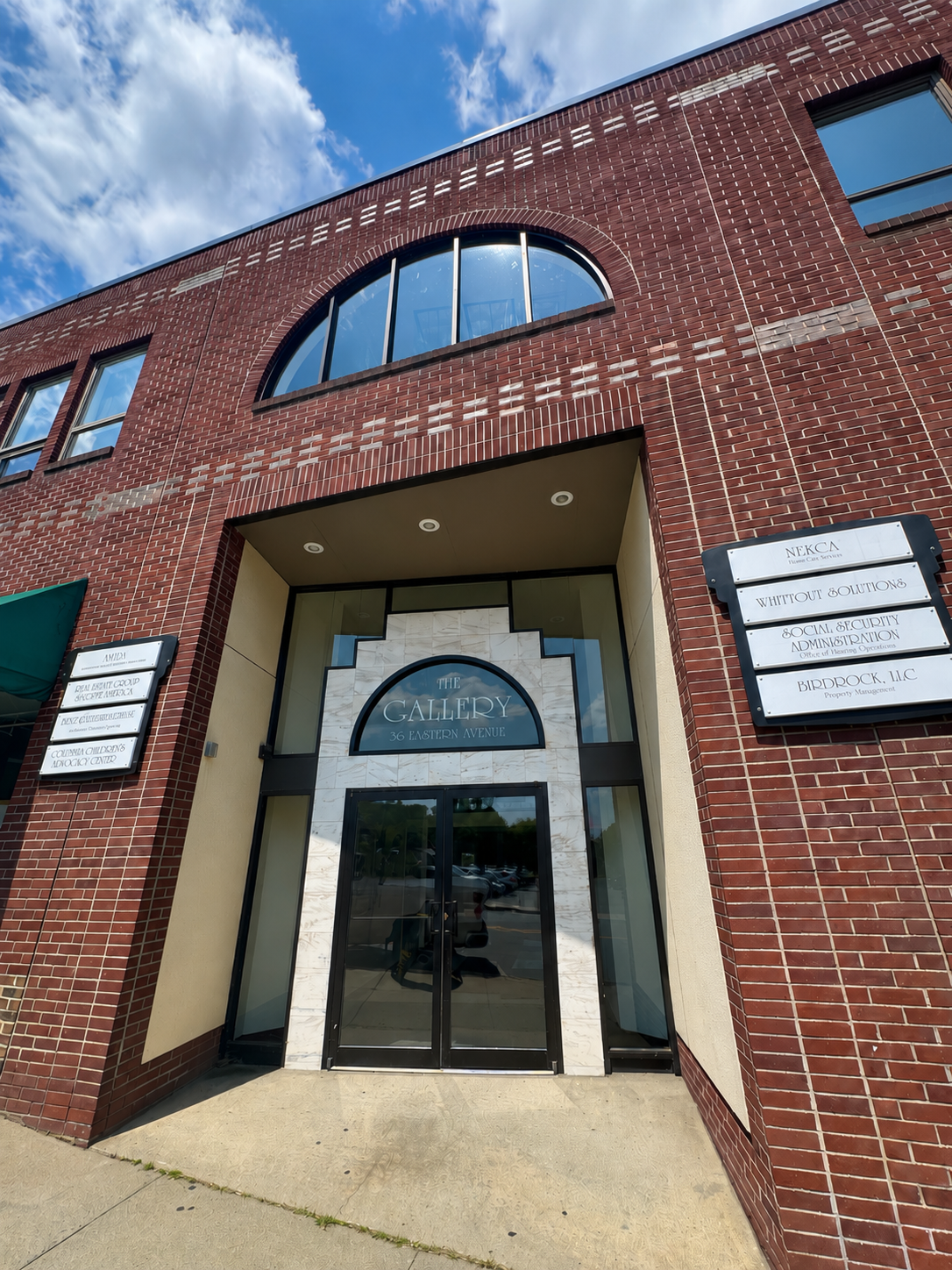 Exterior entrance to Heartwork Studios at 36 Eastern Avenue in St. Johnsbury, Vermont
